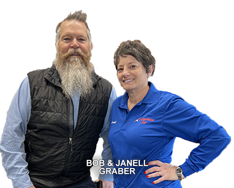 Image of Bob and Janell Graber, owners of Kingdom Air.